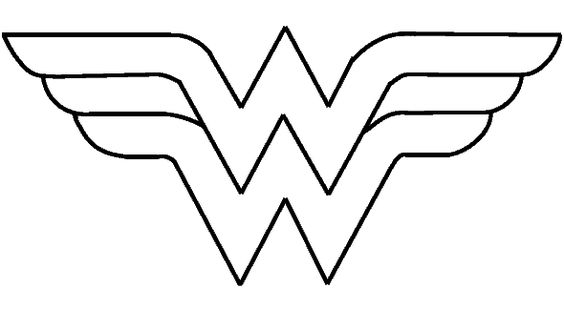 Wonder woman logo printable template