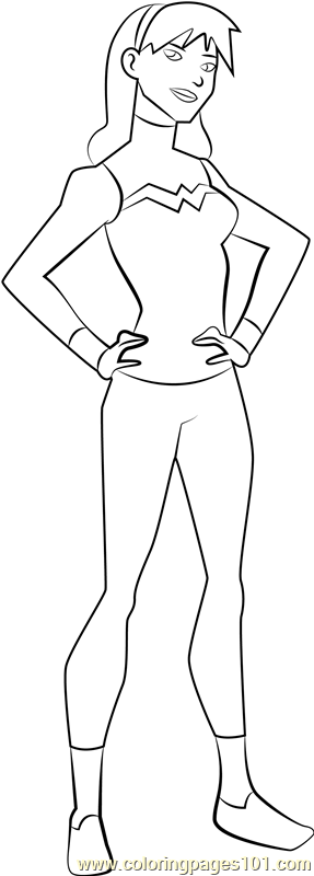 Wonder girl coloring page for kids