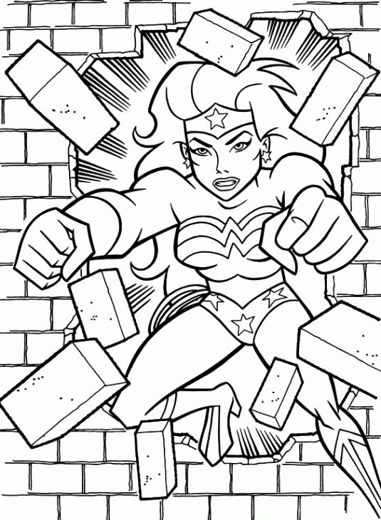Wonder woman birthday coloring pages