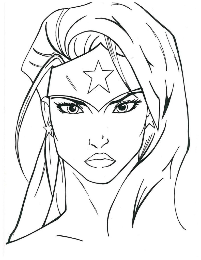 Wonder woman coloring pages print superhero for free