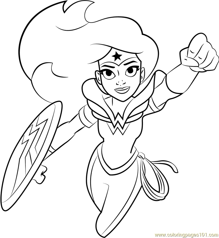 Wonder woman coloring page for kids