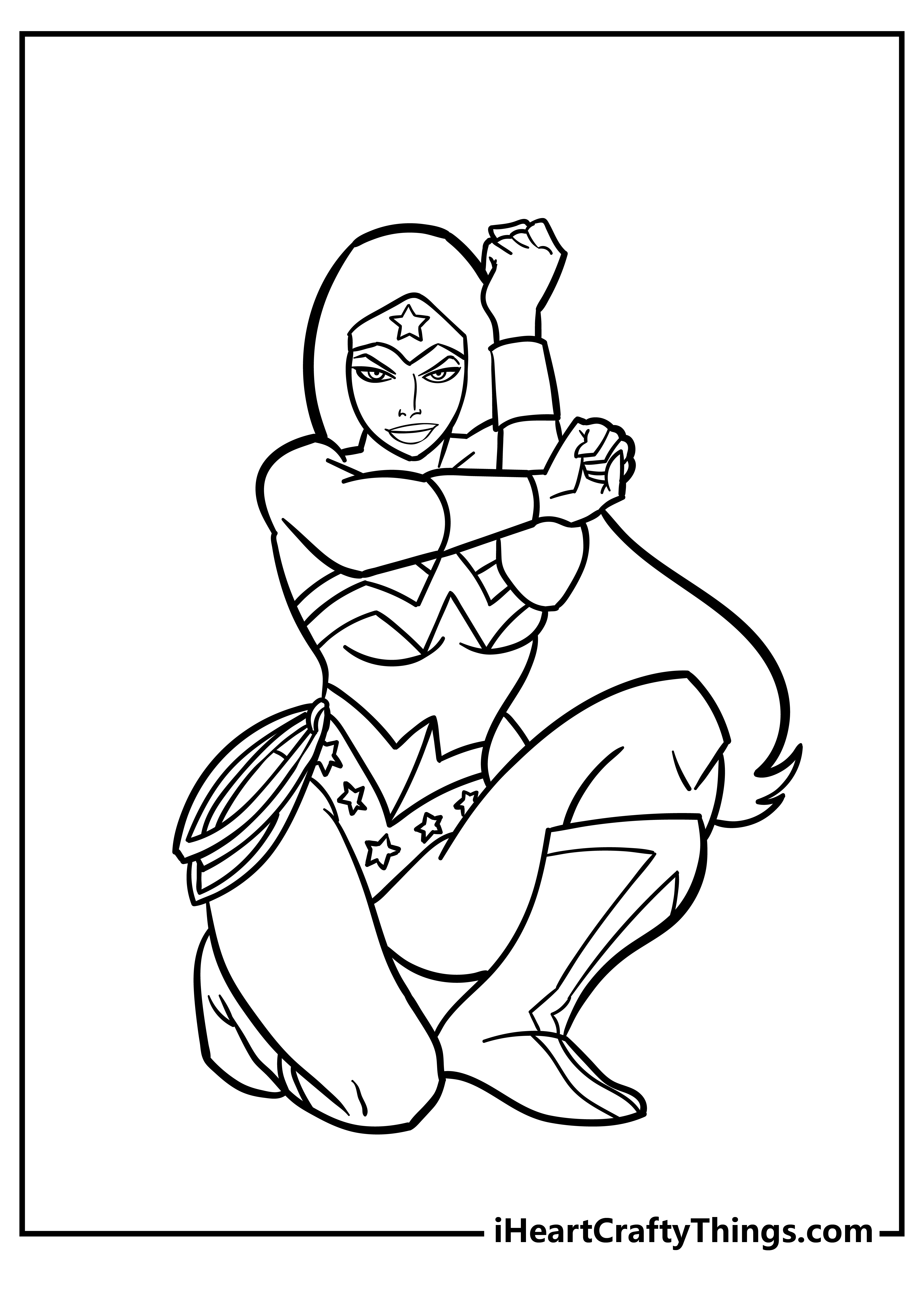 Early childhood wonder woman coloring pages worksheets