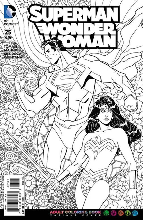 Superman wonder woman adult coloring book var ed â kings ics