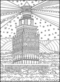 Wonders of the world coloring book by doodle art alley tpt