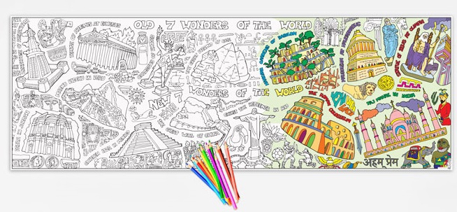 Parara wonders of the world coloring page