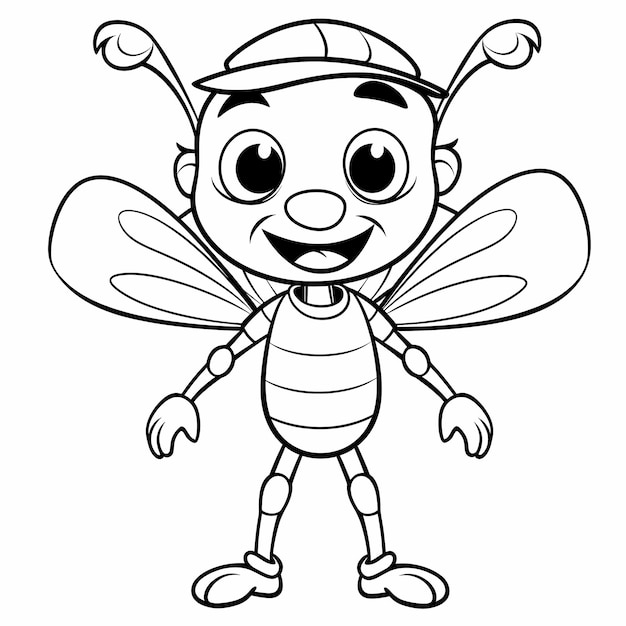 Premium ai image ant world wonders intriguing coloring page featuring simple clean outlines