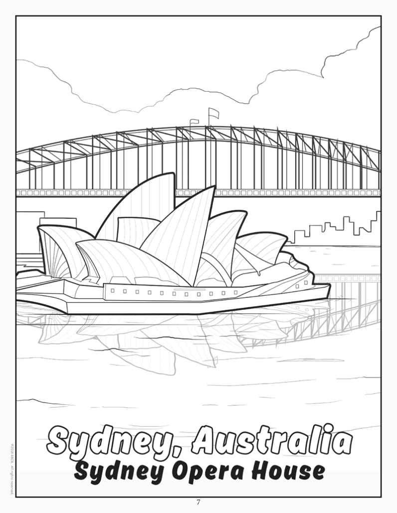 Wonders of the world imprint coloring book