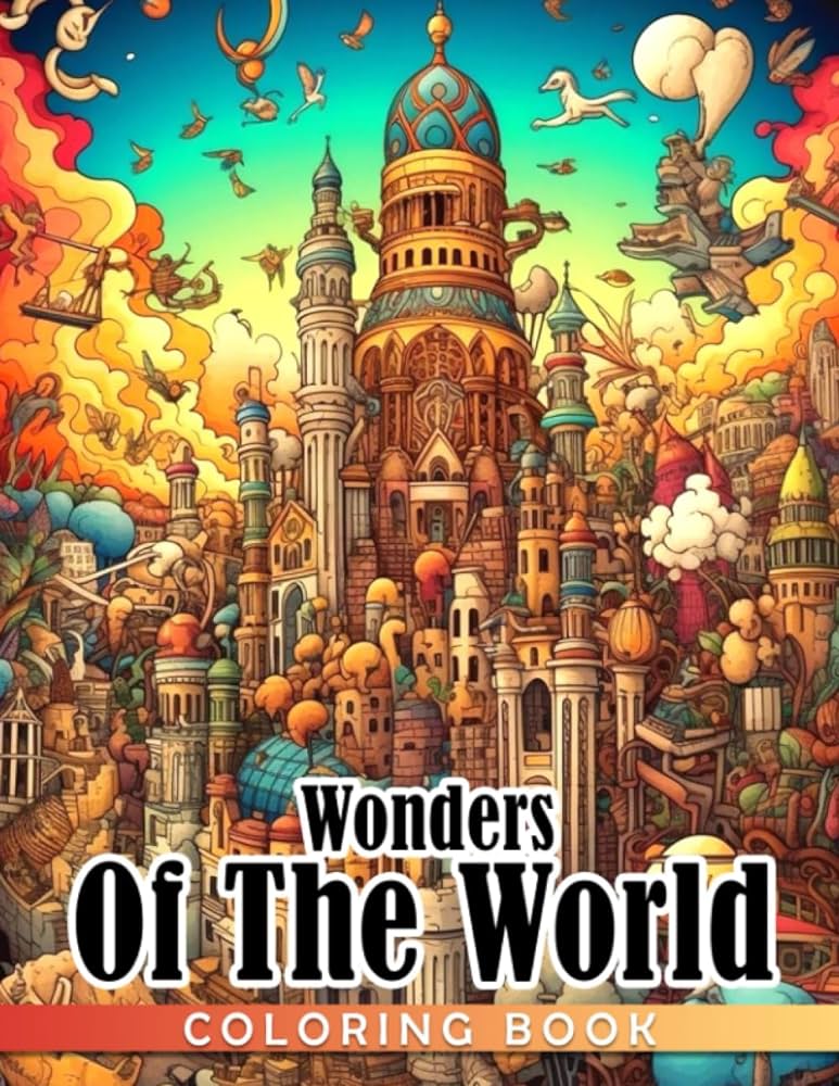 Wonder of the world coloring book beautiful landscape coloring pages for all ages duffy vera books