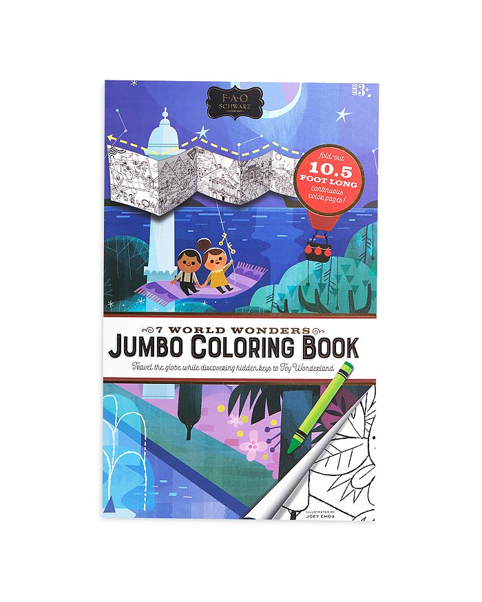 Fao schwarz seven world wonders jumbo coloring book