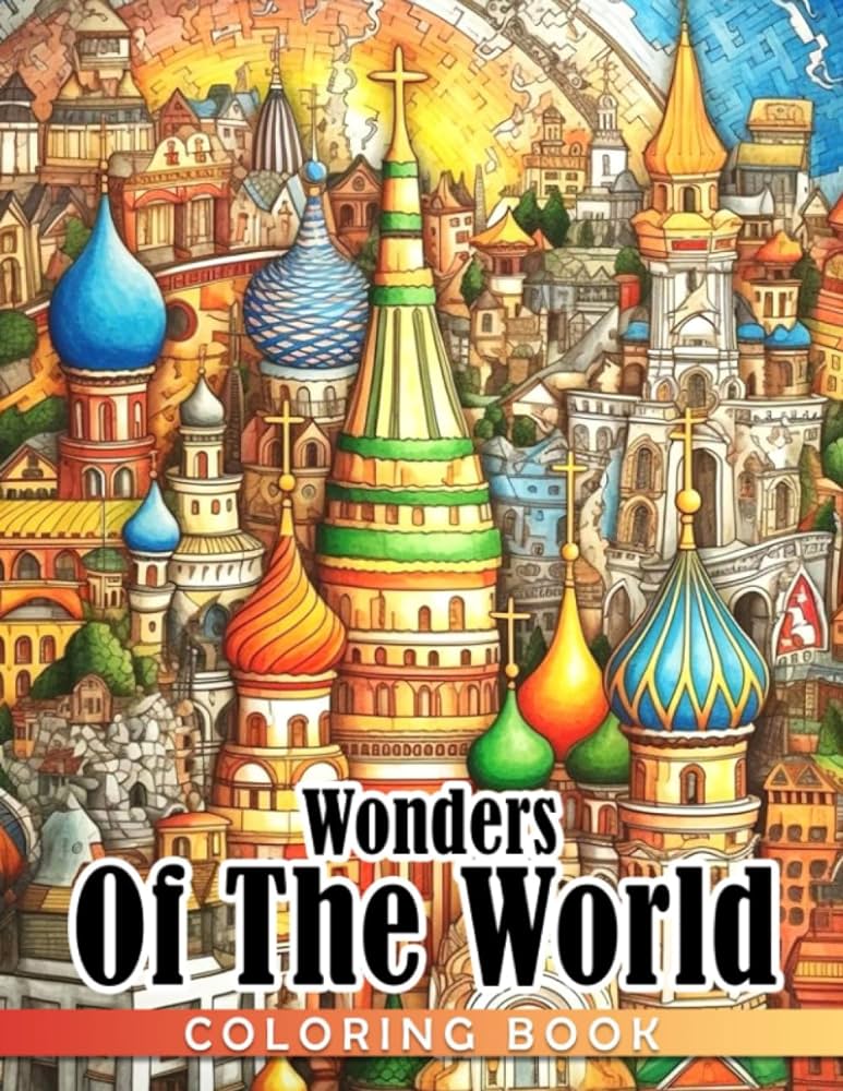 Wonder of the world loring book beautiful landscape loring pages for all ages duffy vera books