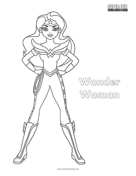 Wonder woman coloring page