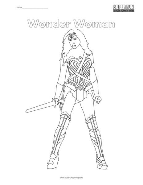 Wonder woman coloring page