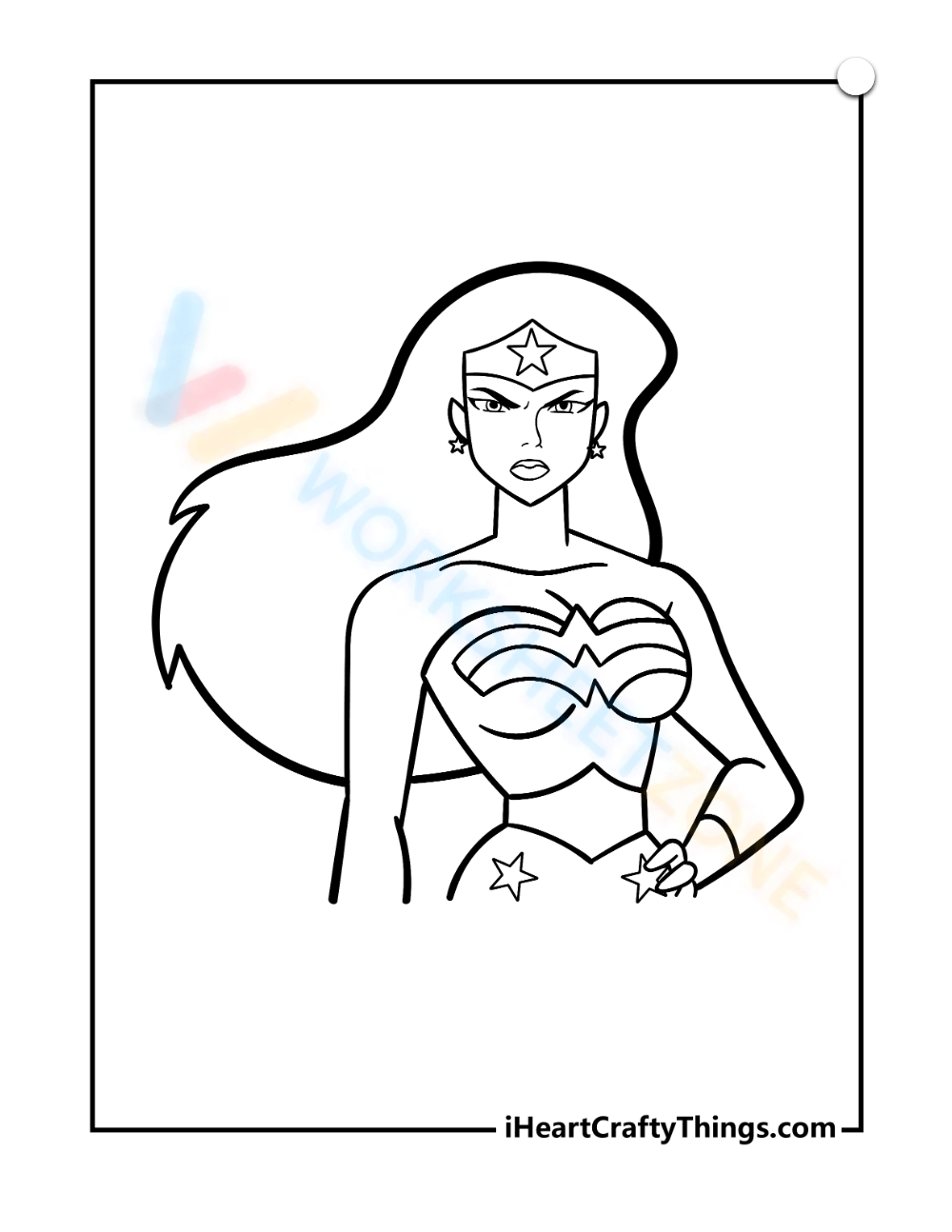 Free printable wonder woman coloring pages for kids