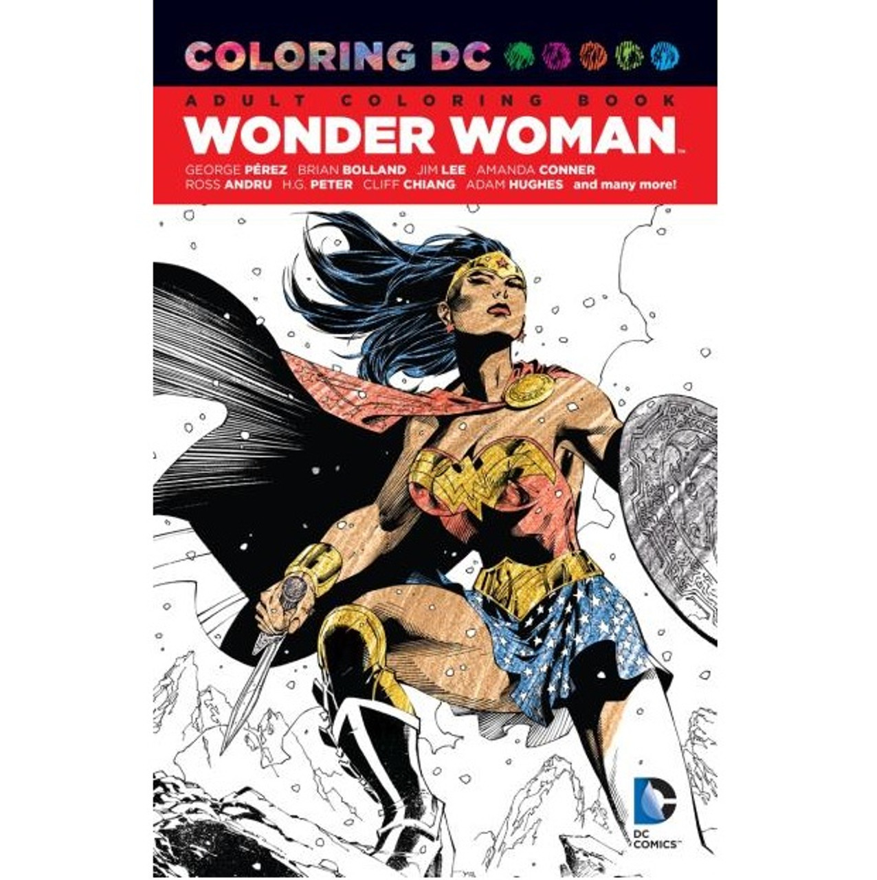 Wonder woman colouring book for adults