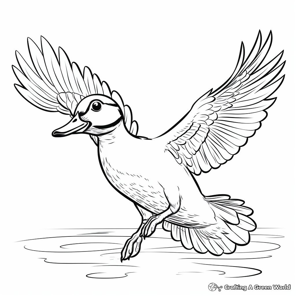 Wood duck coloring pages