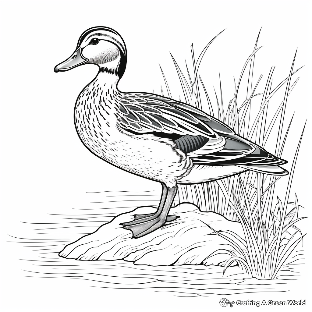 Wood duck coloring pages