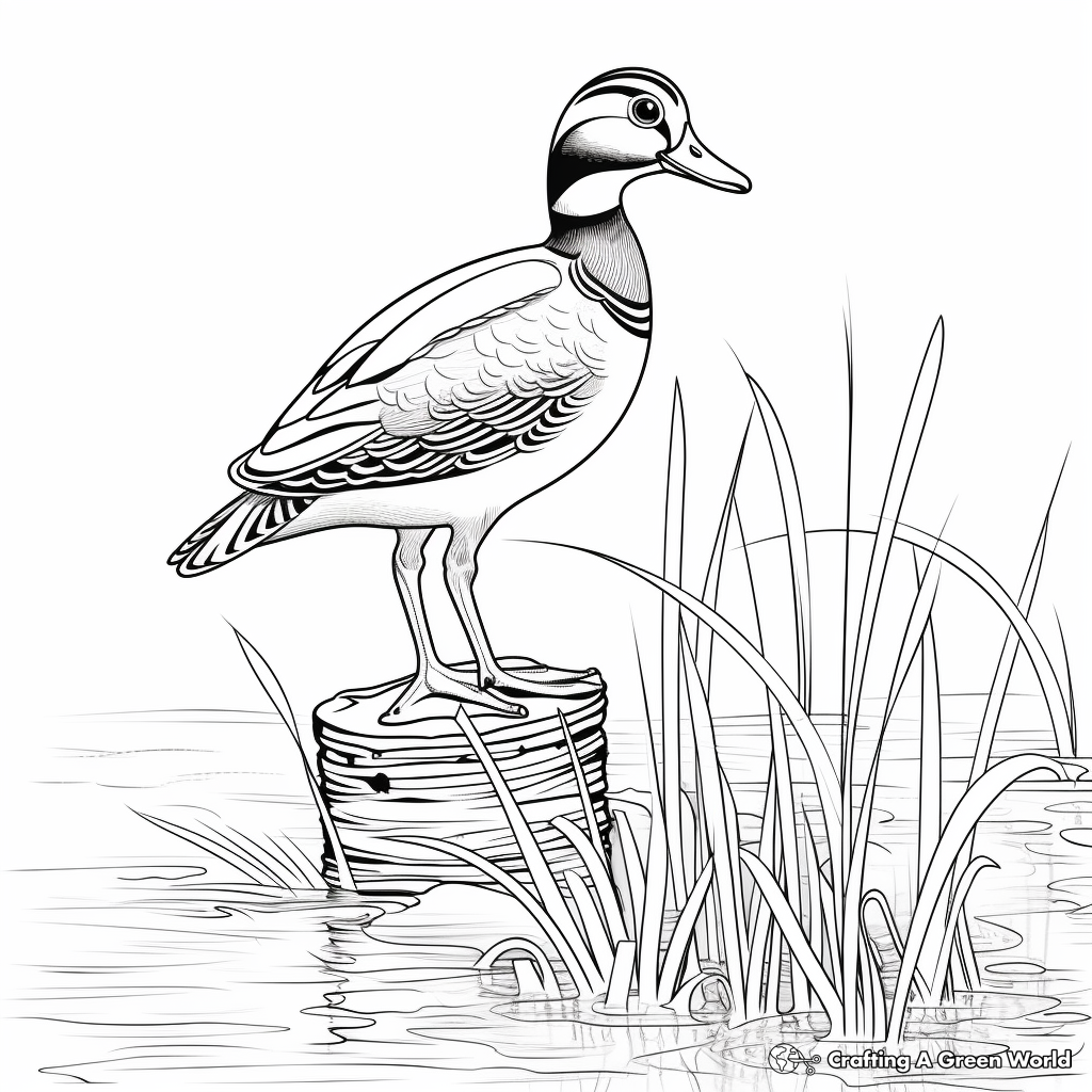 Wood duck coloring pages