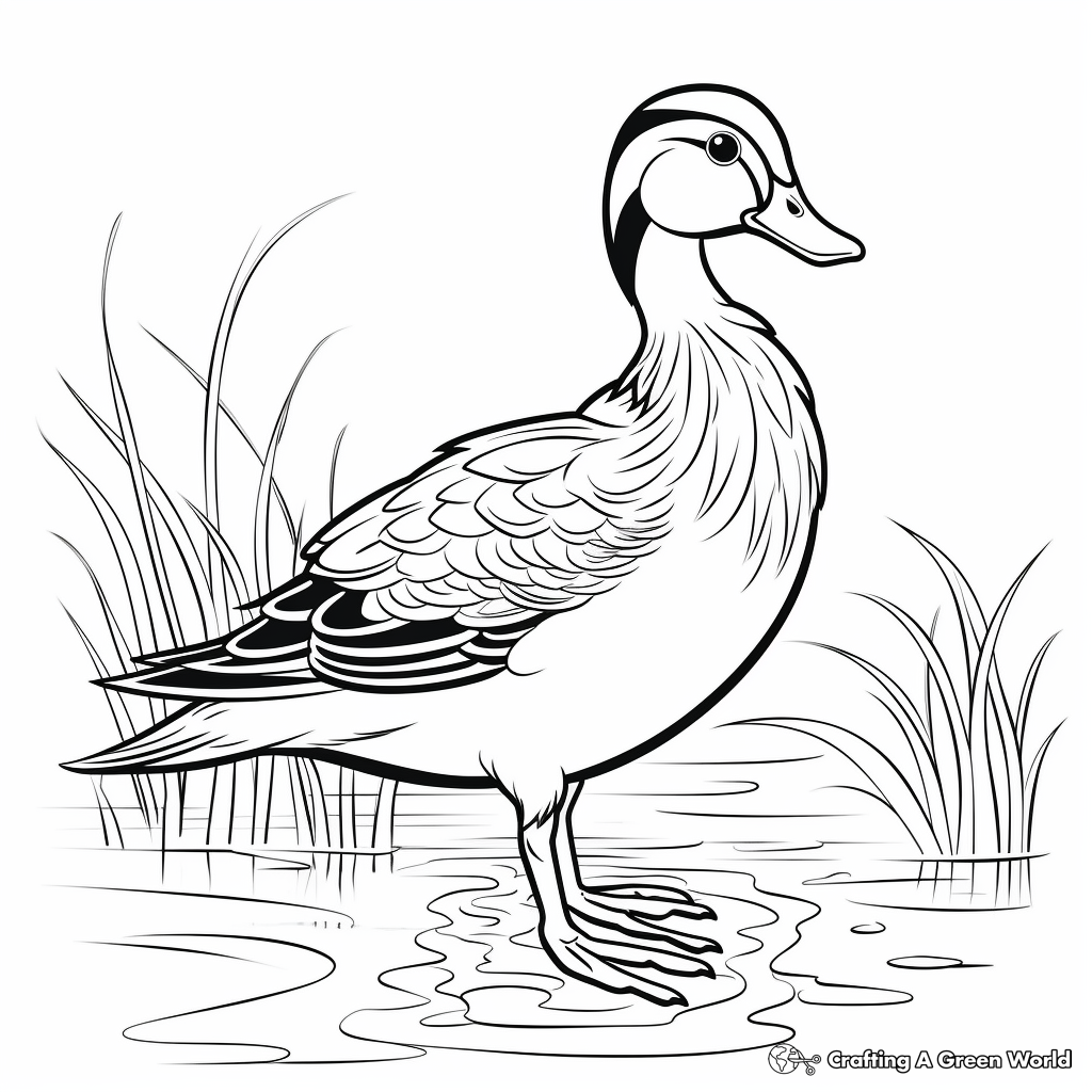 Wood duck coloring pages