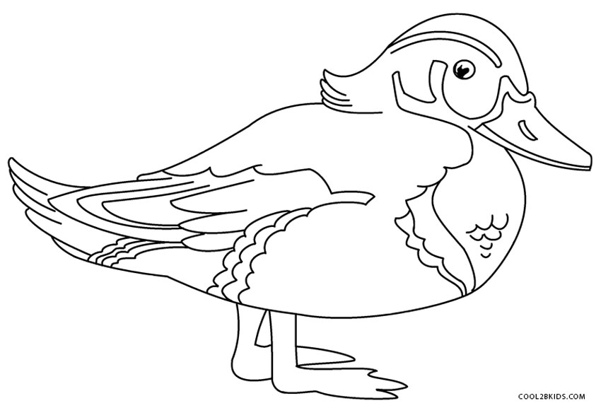 Printable duck coloring pages for kids