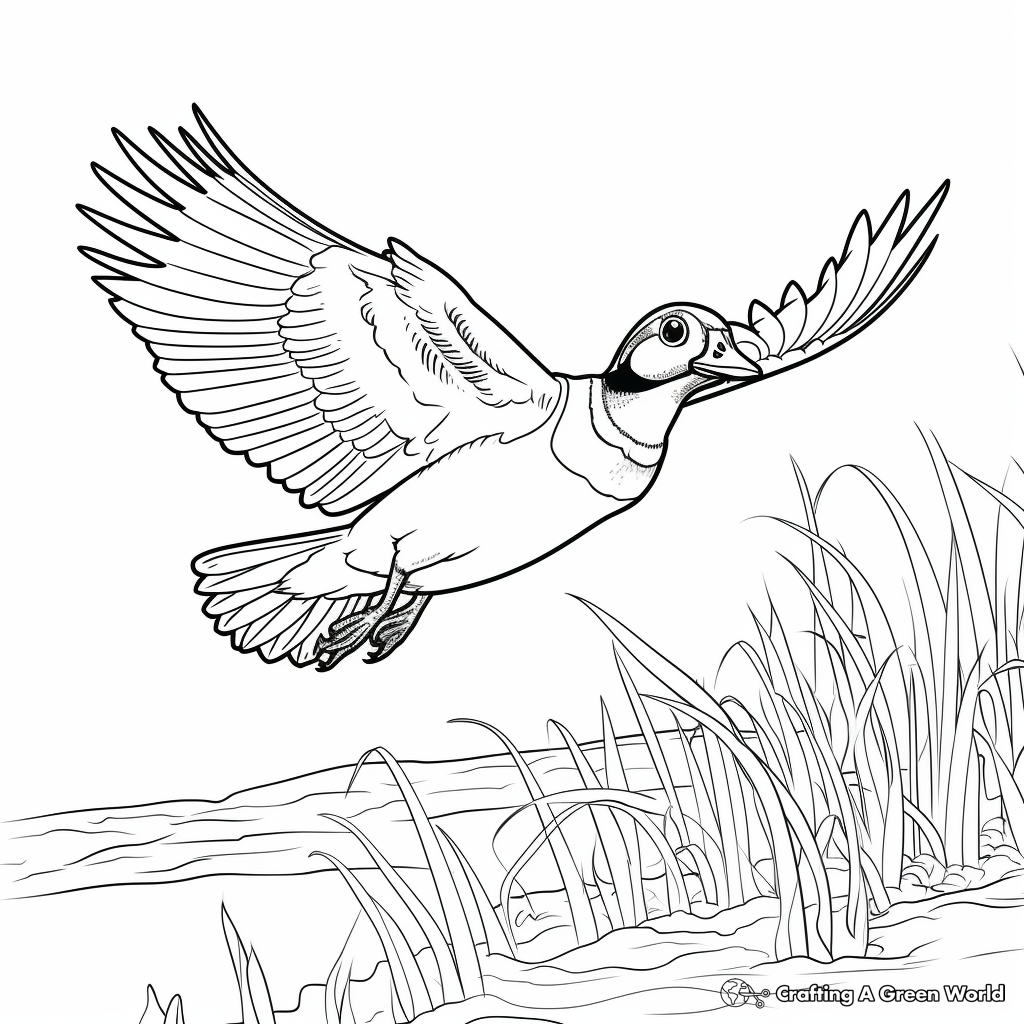 Wood duck coloring pages