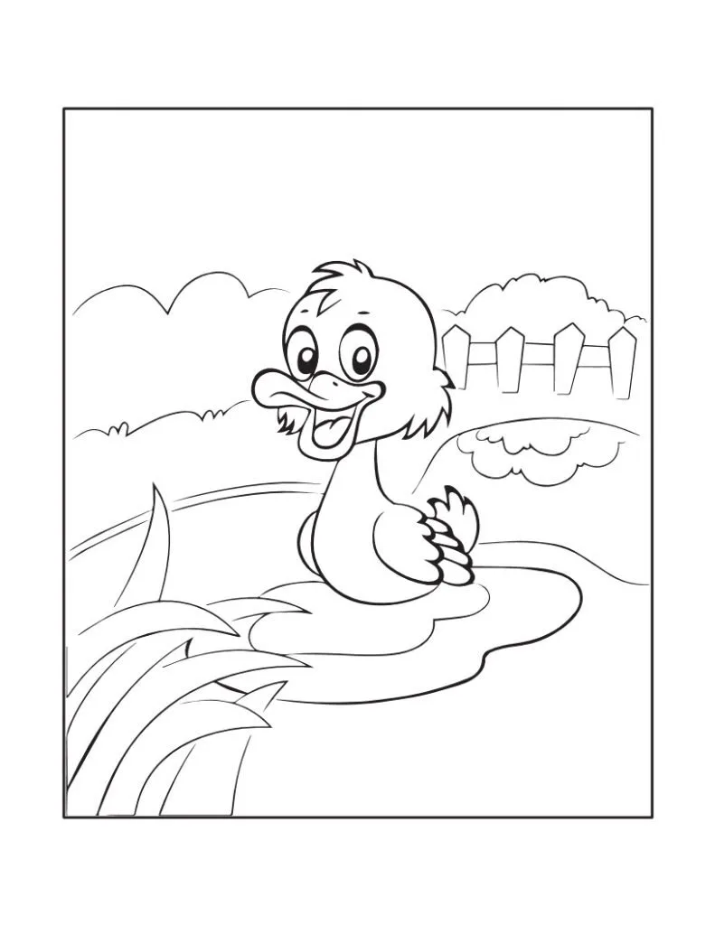 Free duck coloring pages for download printable pdf