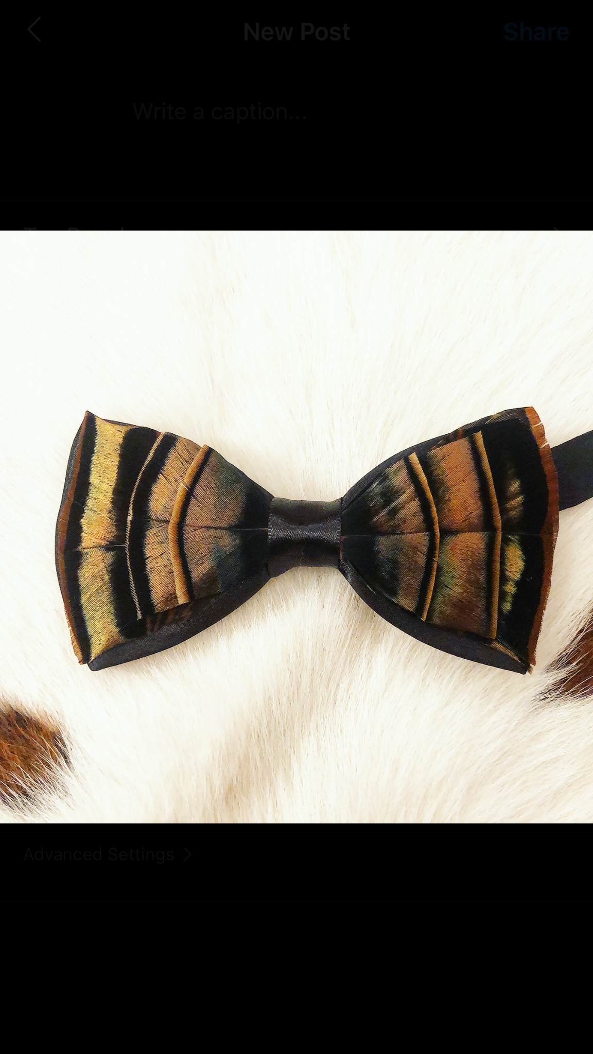 Turkey feather bow tie â antlers lace handmade jewelry