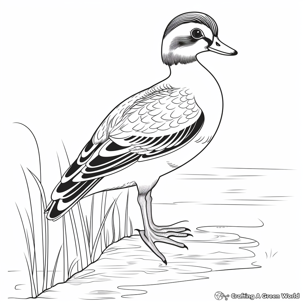 Wood duck coloring pages