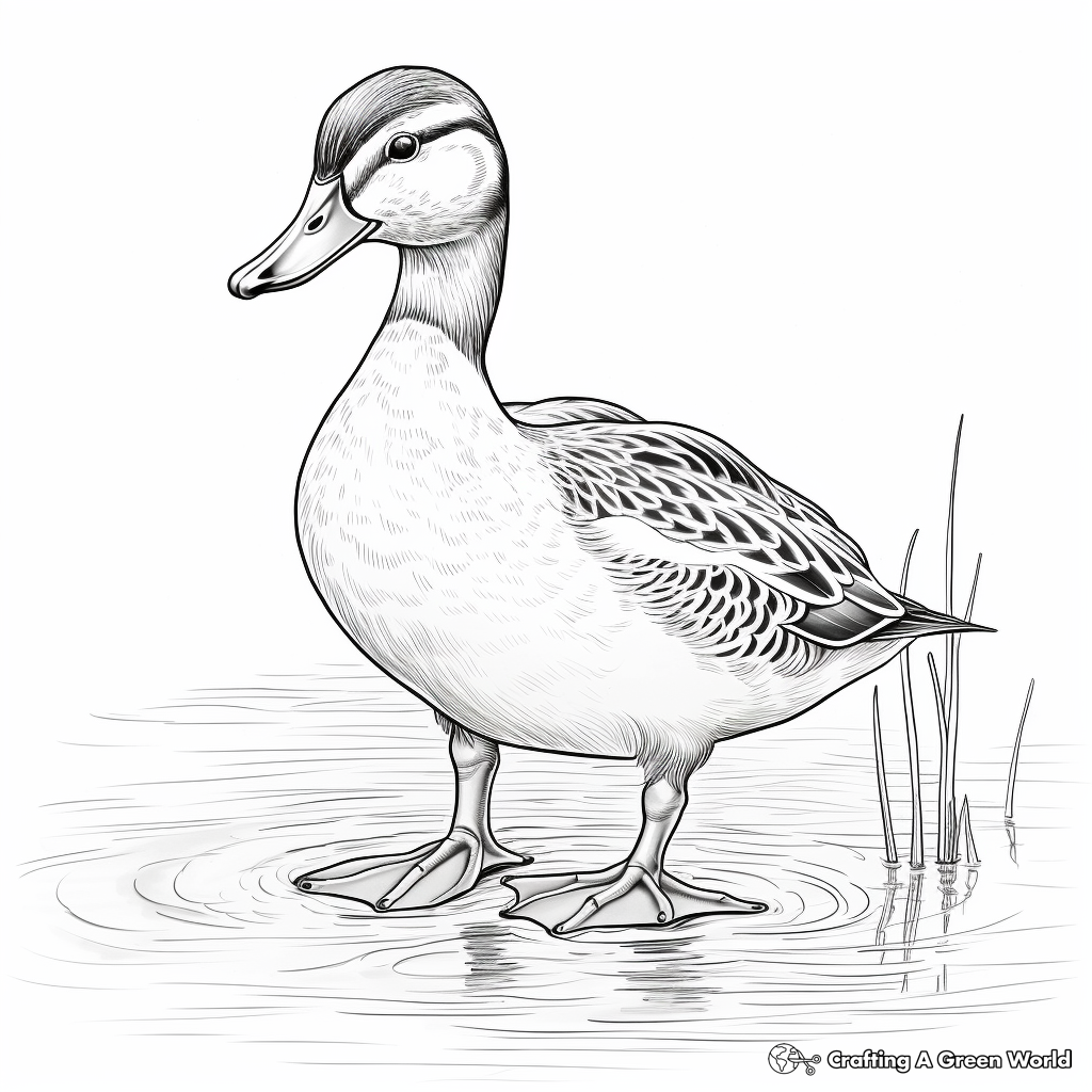 Wood duck coloring pages