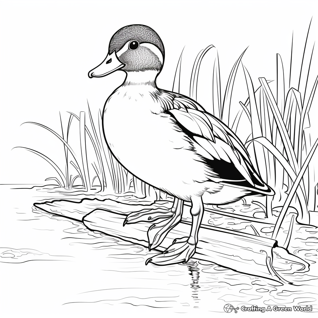 Wood duck coloring pages