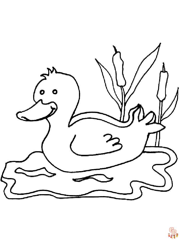 Delightful duck coloring pages for kids