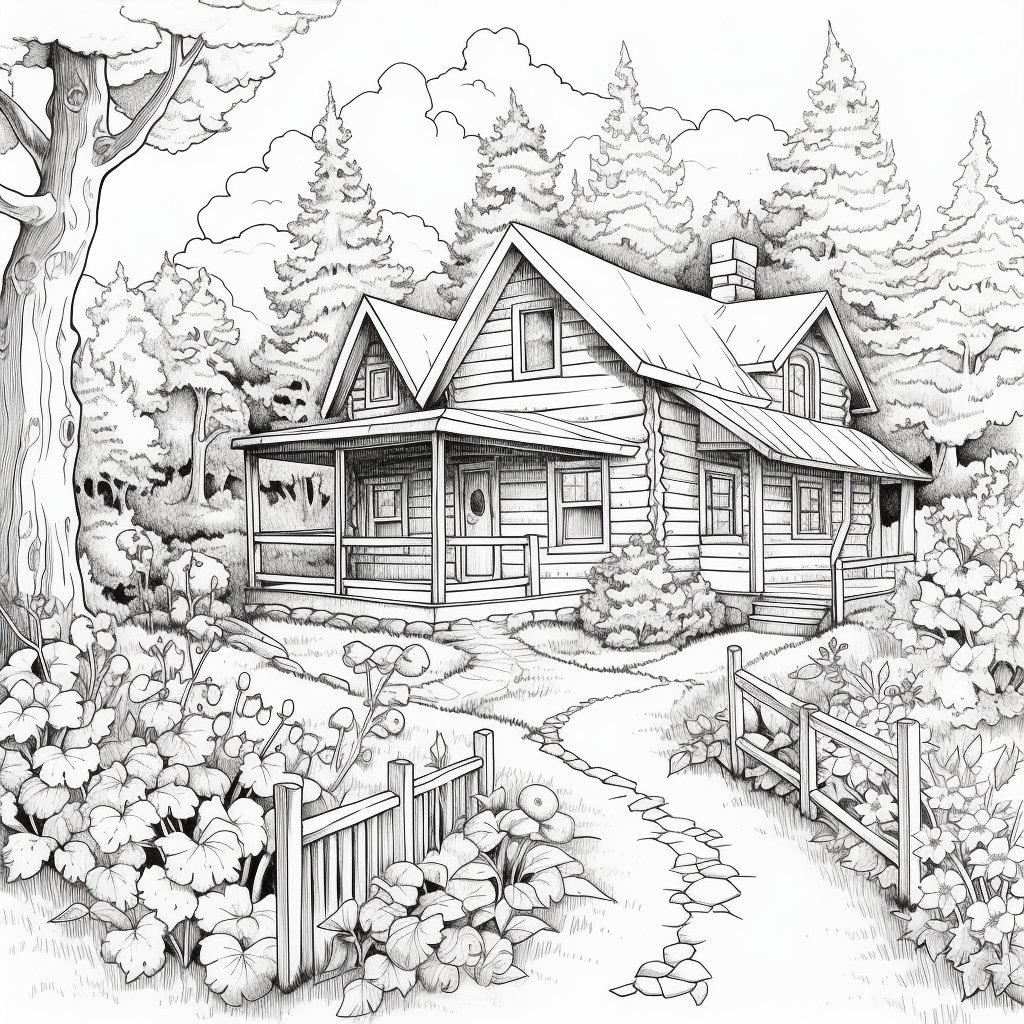 Woods coloring page