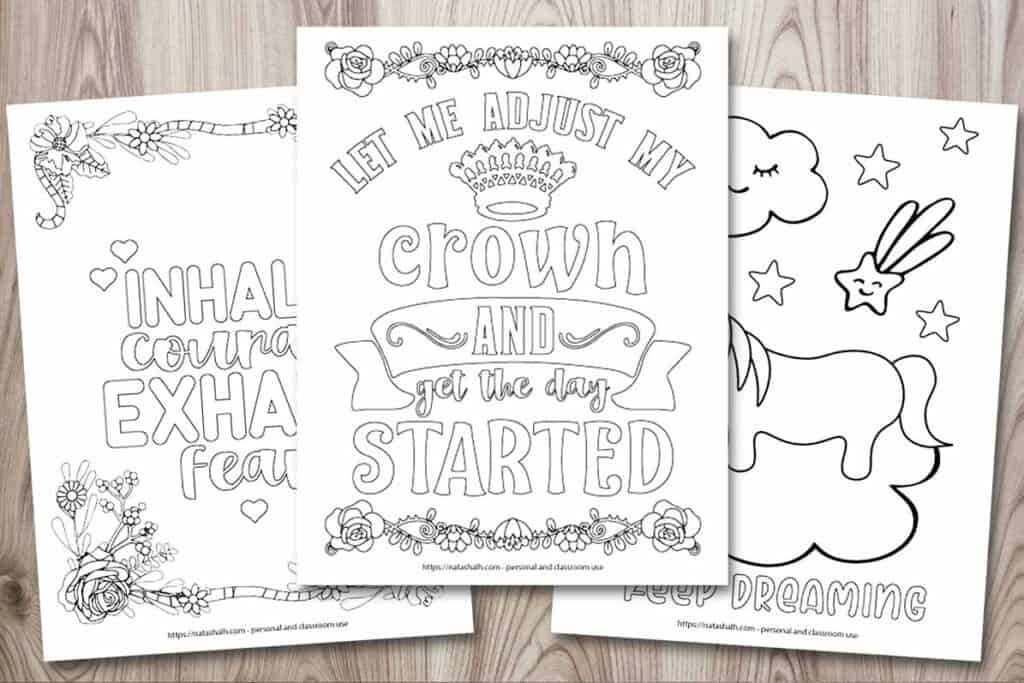 Free inspirational coloring pages for when youre having a tough day