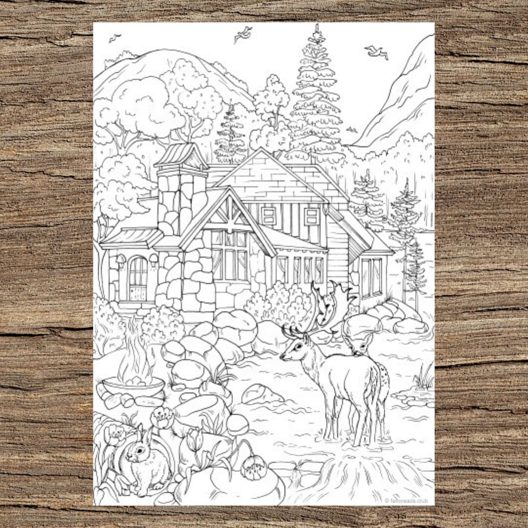 Woods coloring page