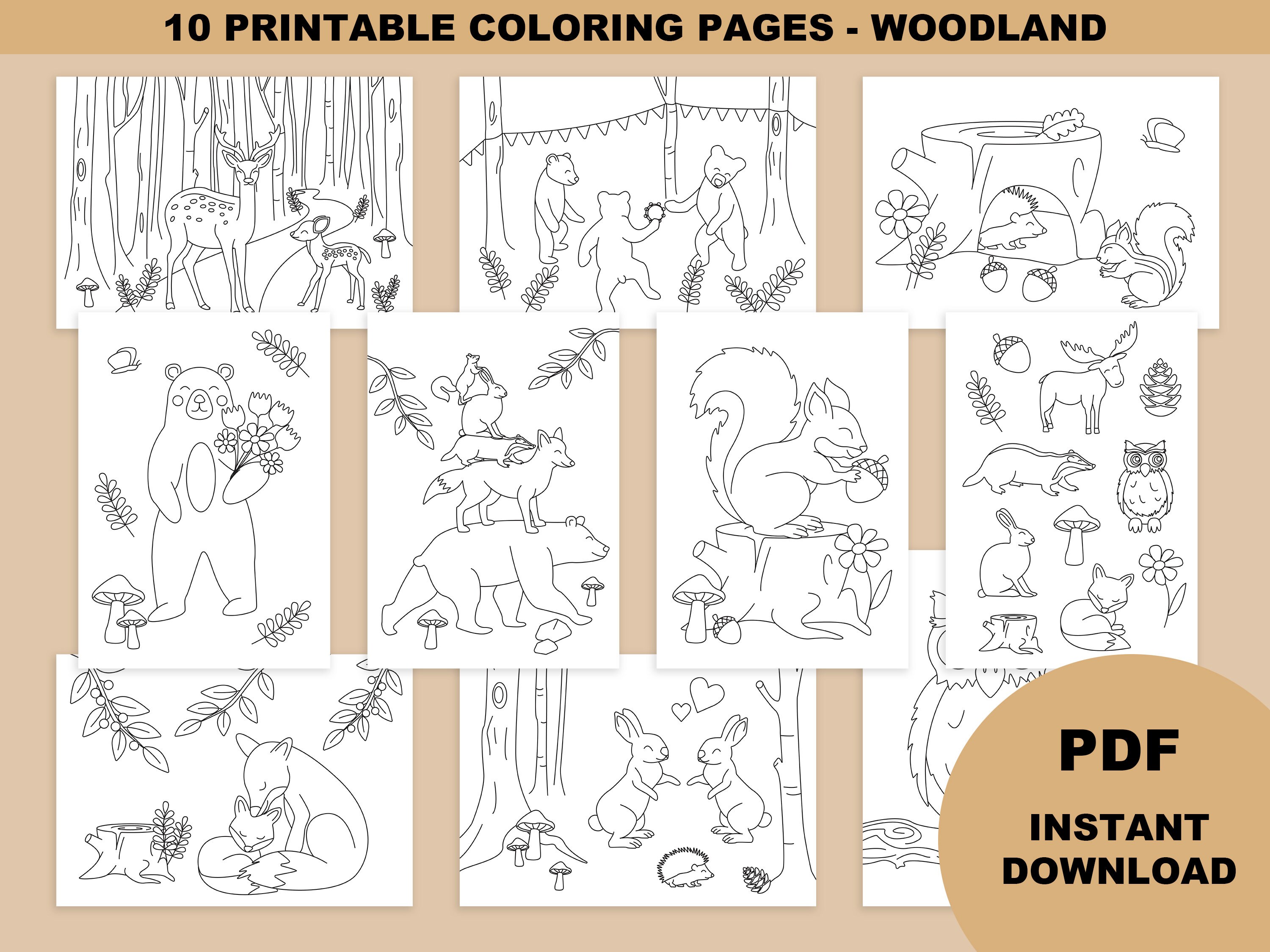 Woods coloring page