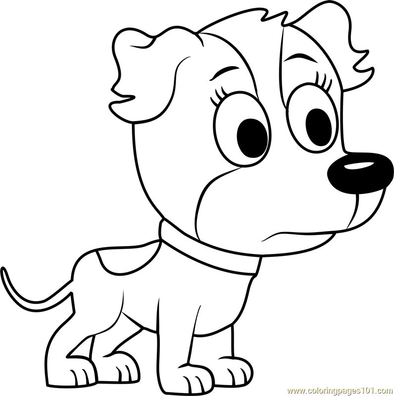 Pound puppies zippster coloring page for kids