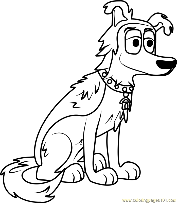 Pound puppies lucky coloring page for kids