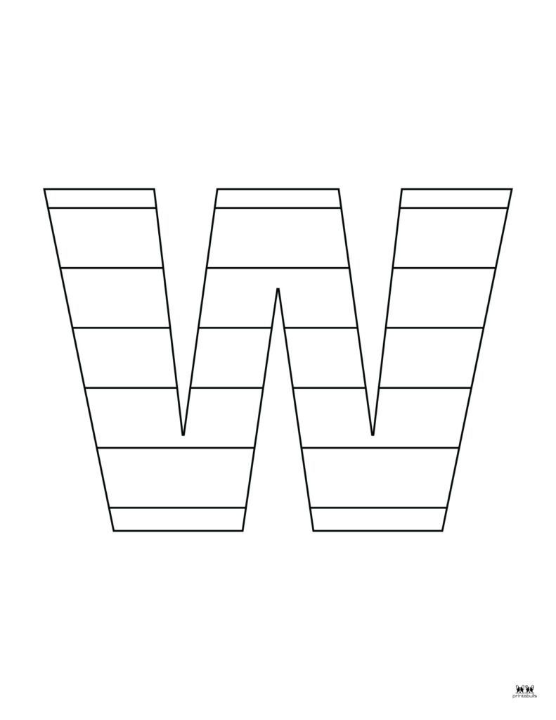 Letter w coloring pages