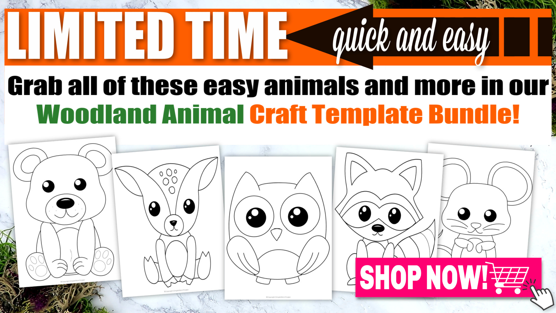 Free printable woodland animal coloring pages â simple mom project