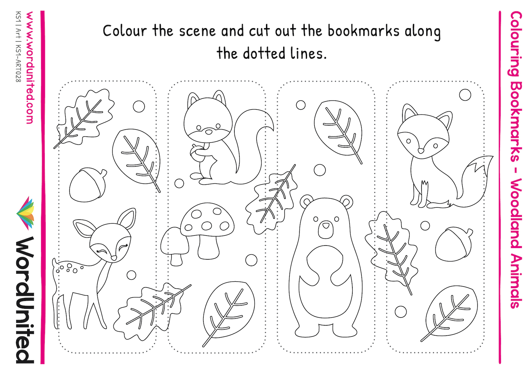 Colouring bookmarks