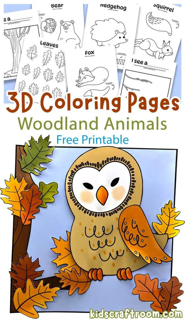 Free printable d woodland animal colouring pages