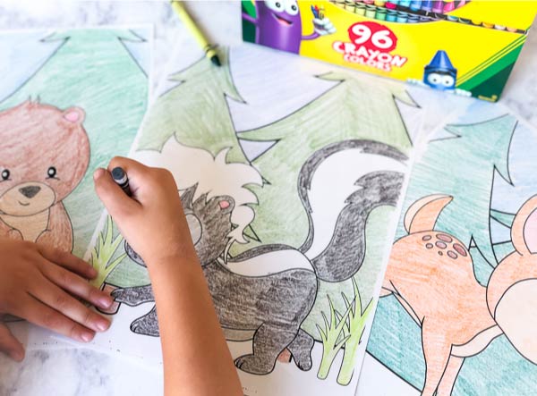 Free printable woodland animal coloring pages for kids