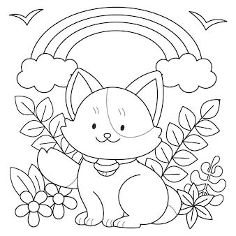 Woodland animals coloring pages vectors illustrations for free download