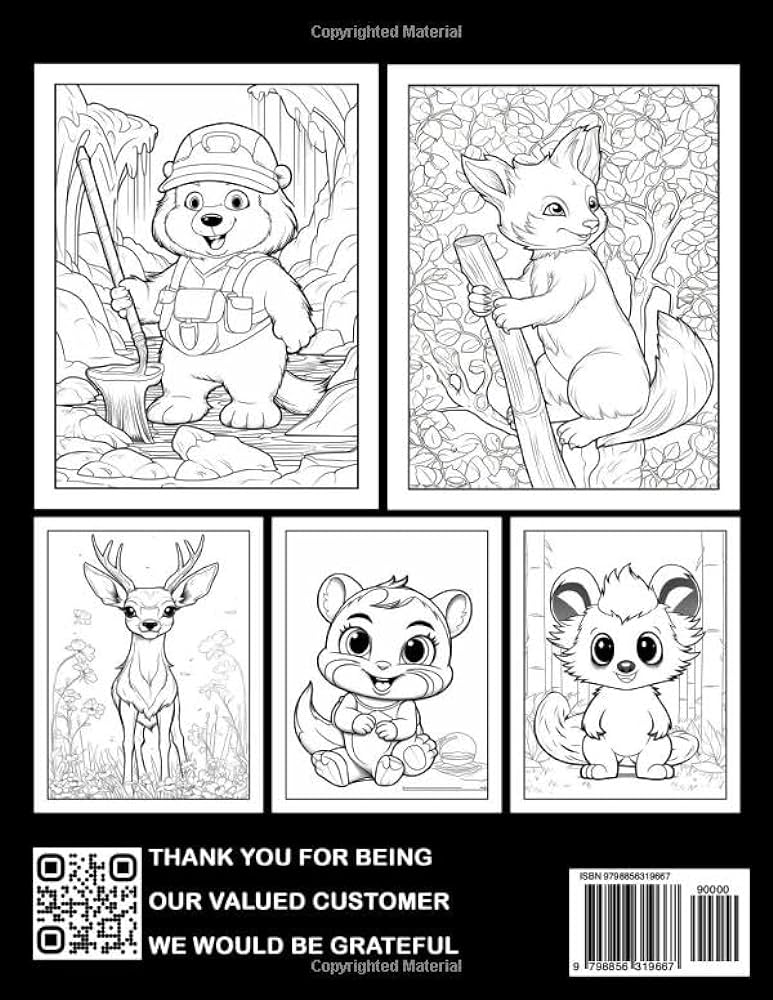 Cute forest animals coloring book discover the woodland wildlife and their habitat