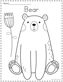 Woodland animals coloring pages by the kinder kids tpt