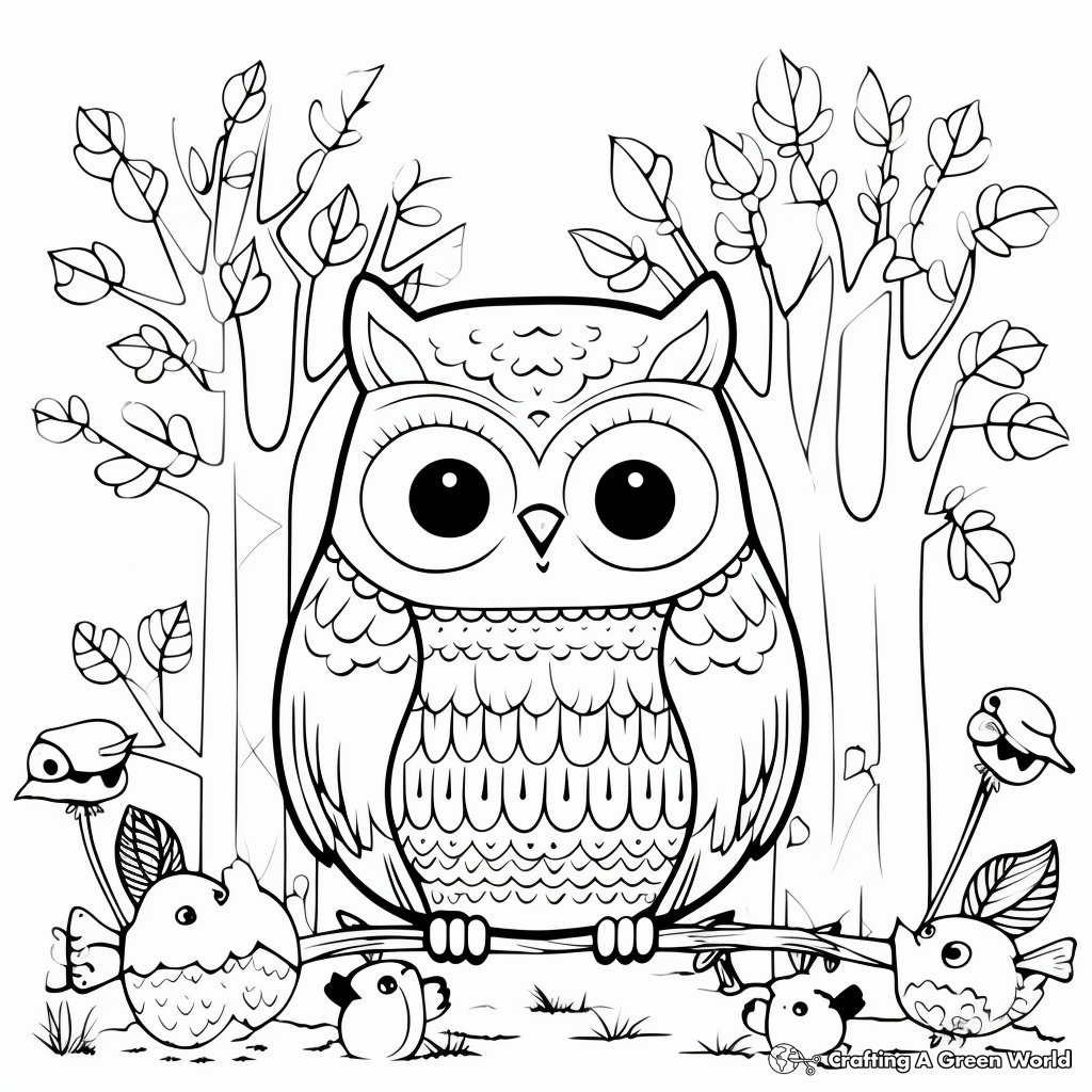 Fall animal coloring pages