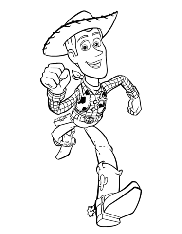 Sheriff woody is running coloring page free printable coloring pages