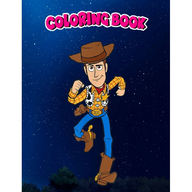 Coloring book pixar toy story woody on the run children coloring book pages to color paperback