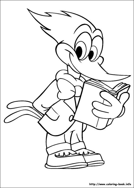 Woody woodpecker coloring picture