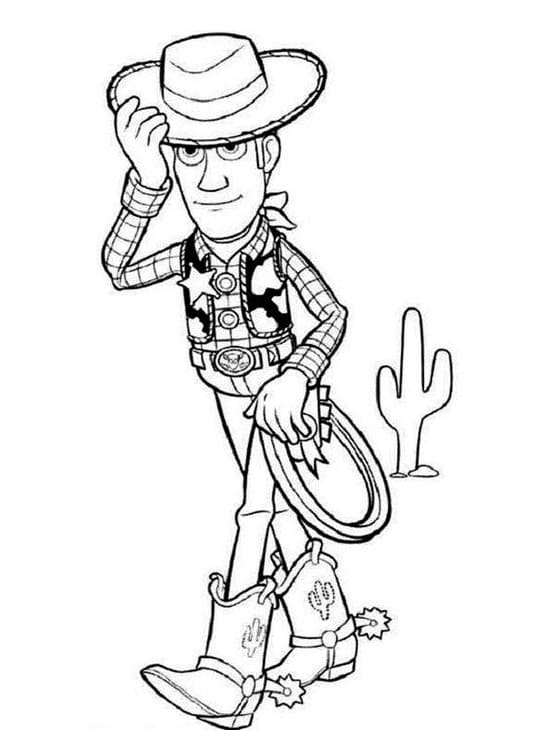 Sheriff woody from toy story coloring page