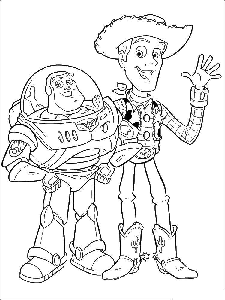 Online coloring pages woody coloring woody and buzz lightyear toy story